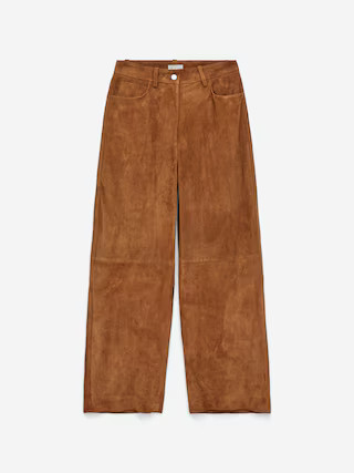 Relaxed Suede Trousers | Arket UK