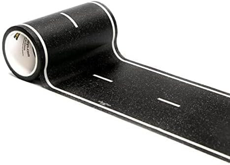 PlayTape Road Tape for Toy Cars - Sticks to Flat Surfaces, No Residue; 30 ft. x 4 in. Black Road | Amazon (US)