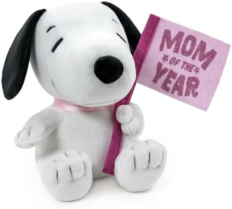 Hallmark Peanuts Snoopy with Flag Plush Toy, 6.5" (Mom of The Year) Gift for Mother's Day, Valent... | Amazon (US)