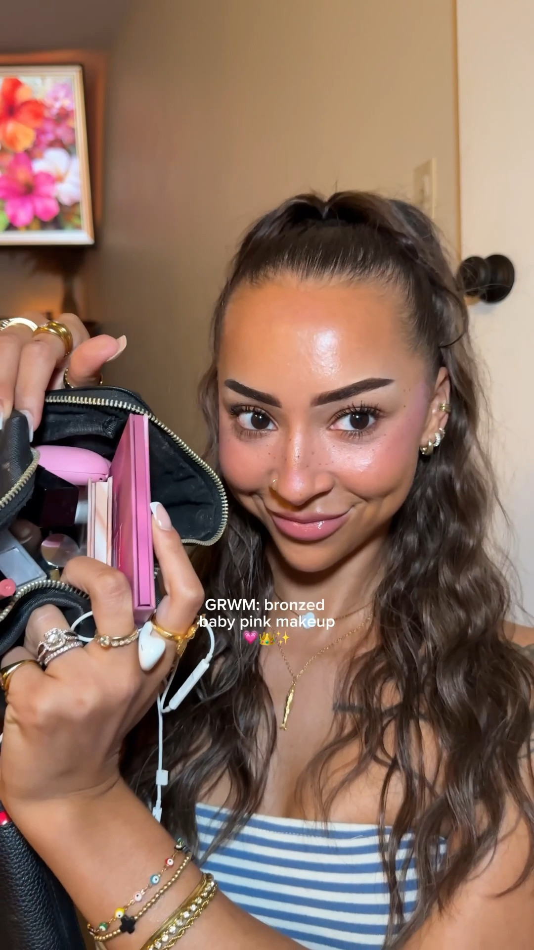 GRWM: bronzed baby pink makeup look
💗👑✨ this pink blush combo isssss 😮‍💨

Products Used ⬇️
- maybelline brow define
- benefit precisely my brow
- tatcha dewy skin mist
- L’Oréal infallible concealer
- Lancôme teint Idole foundation
- ilia skin stick (contour/bronzer)
- maybelline rewind color corrector (the pink one!) & concealer
- ysl liquid blush in “makerme blush’d
- givenchy prisme powdery pink makeup
- wonderskin eyeliner pencil in espresso
- lawless double dozen eyeshadow palette
- L’Oréal panorama mascara
- wonderskin lip contour (color name rubbed off but it’s a cool pink/brown!)
- colourpop gloss me up ultra glossy lip in “your new obsession”
- NARS ethereal aura blush palette
- L’Oréal infallible setting spray

🎀 All products 🔗’d on my LTK!

|| everyday makeup products, pink makeup, baby pink blush, baby pink lip combo, bronze makeup look, spring makeup look, summer makeup look

#LTKBeauty #LTKgrwm
