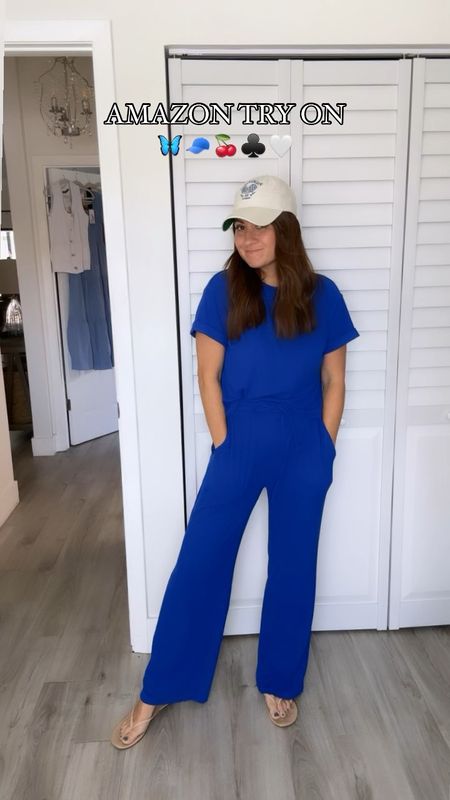 Amazon Tryon Hall! 🧢🦋🍒♣️🤍  sharing a few more Amazon finds that I’ve been loving lately! 

Follow me for more affordable, Fashion and Amazon finds!

Wearing:
Blue lounge set – small 
Blue smock dress – small 
Red dress – small 
Jeans size 6 
White sweater vest – small 
Ric Rac set – medium but need a small  
