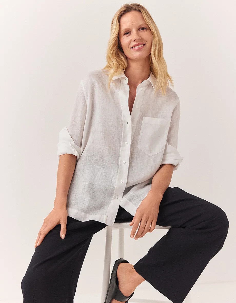 Linen Oversized Shirt | The White Company (UK)