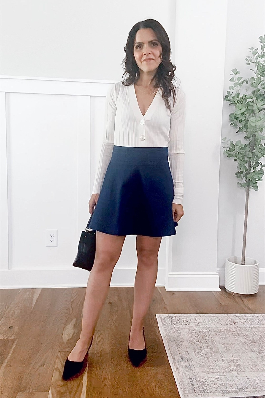 Transitional summer to fall outfit idea: ribbed cardigan, mini skirt, kitten heel, shopper bag 

#summertofall #transitionalstyle 


#LTKSeasonal #LTKStyleTip