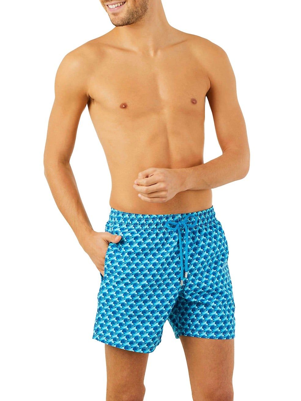 Vilebrequin Micro Waves Print Swim Shorts | Saks Fifth Avenue