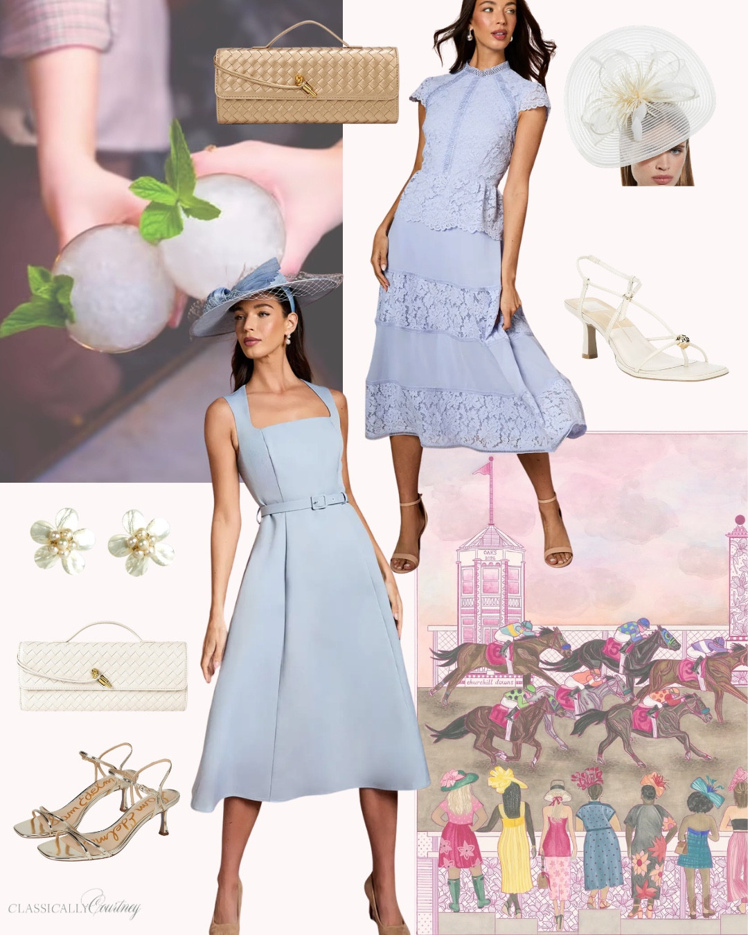 Kentucky derby outfit 
What to wear to Kentucky derby
Derby hat derby fascinator hat
Derby outfit ideas 
Spring outfits 2026
Cocktail attire 
Spring dresses 
Light blue dress 

#LTKSeasonal #LTKWedding #LTKTravel
