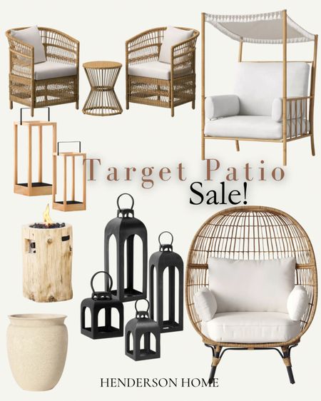 Target patio sale happening until Saturday! I’ve had this egg chair and the black lanterns and they have held up for years I highly recommend these 🙌🏼

Patio. Patio decor. Lanterns. Pottery barn lantern dupe. Black lanterns. Egg chair. Patio chairs. Patio set. Modern patio furniture. Planters. Studio McGee. Threshold. 

#LTKhome #LTKsalealert #LTKSeasonal