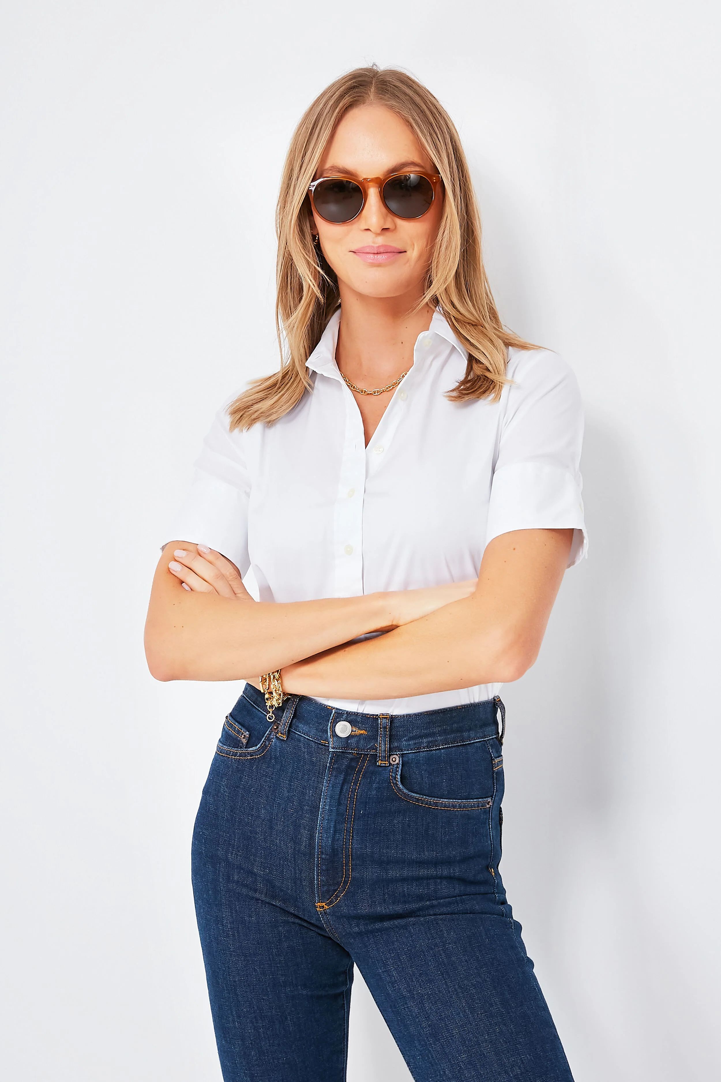 White Short Sleeve Essentials Shirt | Tuckernuck (US)