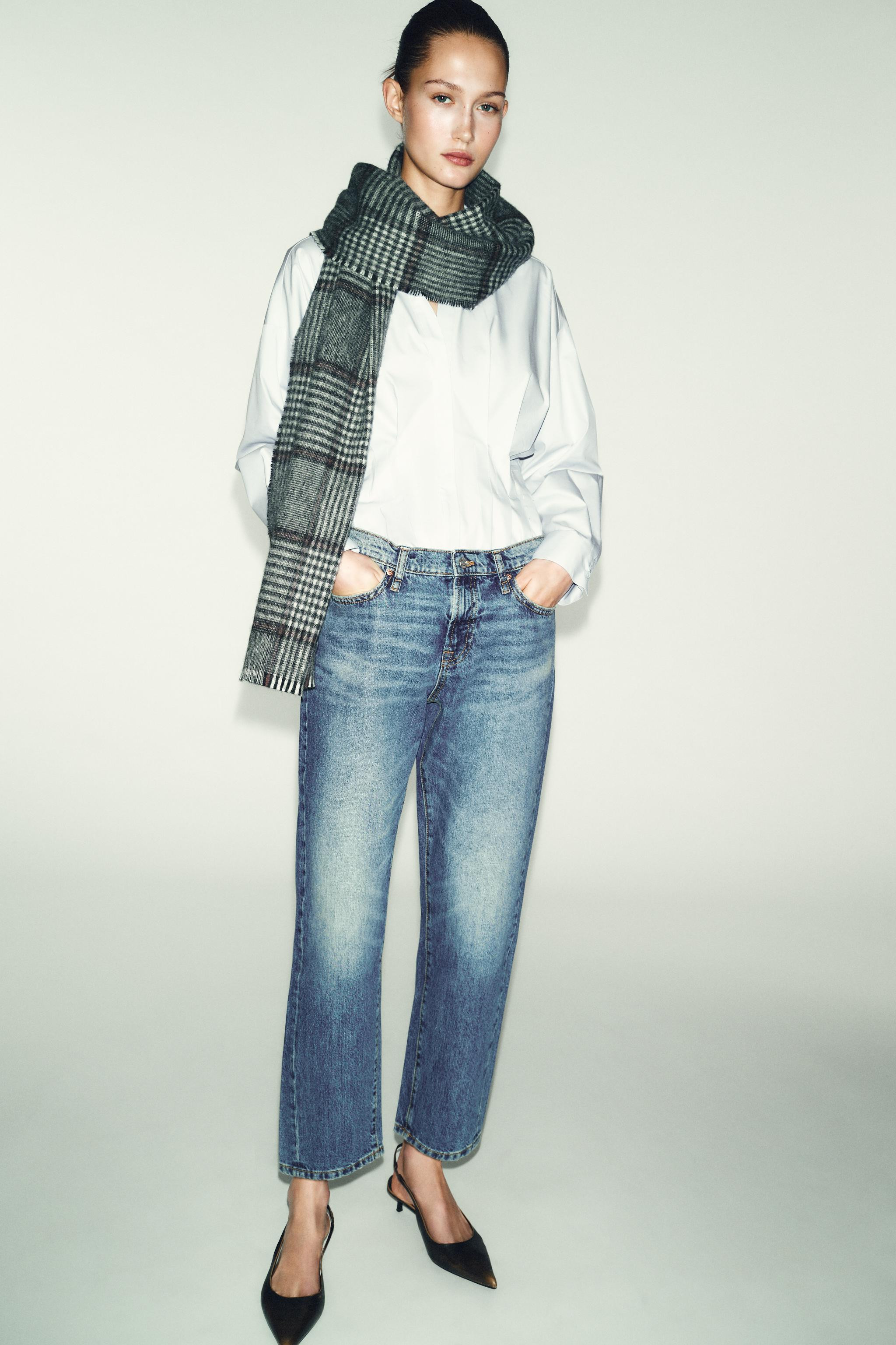 Z1975 CROPPED MID-WAIST JEANS | Zara AU