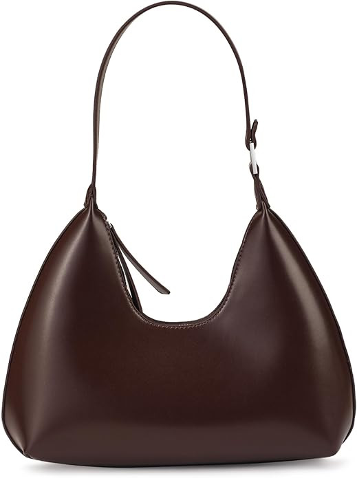 Hobo Shoulder Handbags for Women Lightweight Trendy Soft Leather Tote Bag with Zipper Purses for ... | Amazon (US)