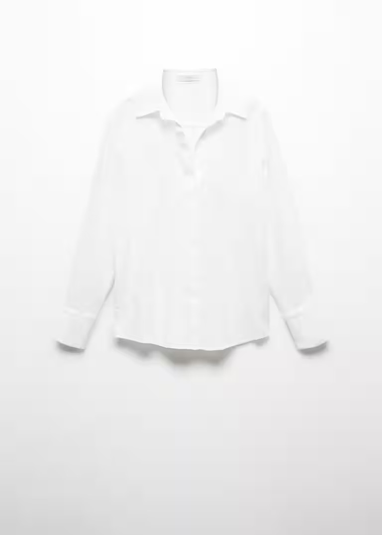 Linen 100% shirt -  Women | Mango USA | MANGO (US)