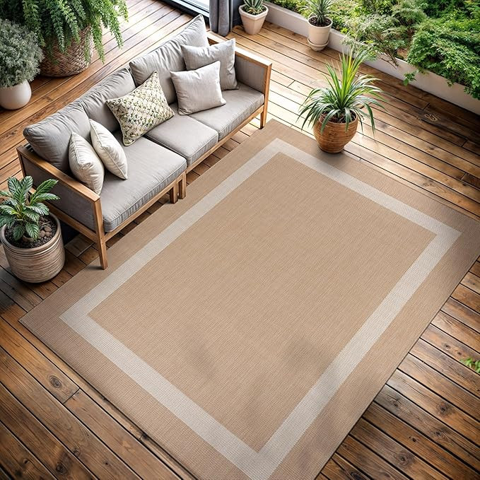 CAMILSON Outdoor Rug 6x9, Modern Outside Rugs for Patios Porches Waterproof Durable Washable Non-... | Amazon (US)
