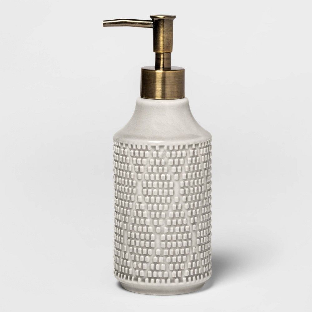 Canby Ceramic Soap Pump Gray - Threshold | Target