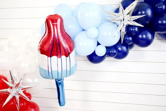 Red White Blue Popsicle Balloon | Rocket Pop 4th of July Party Decor, Fourth of July Cake Smash, ... | Etsy (US)