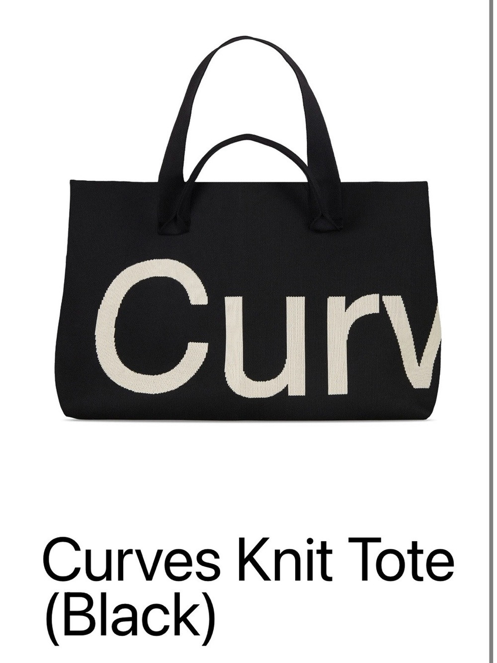 Curves Tote Bag (Black) | Poshmark
