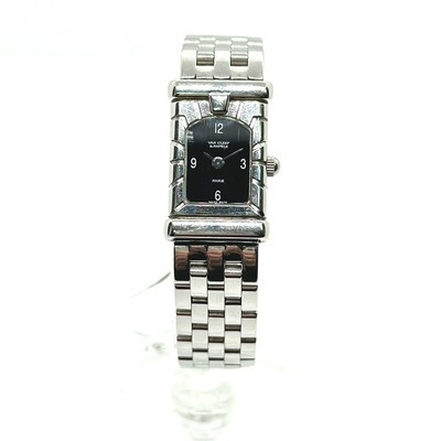 Van Cleef & Arpels 531963T5　 facade Women's watch Wristwatch SS Silver/Black | eBay US