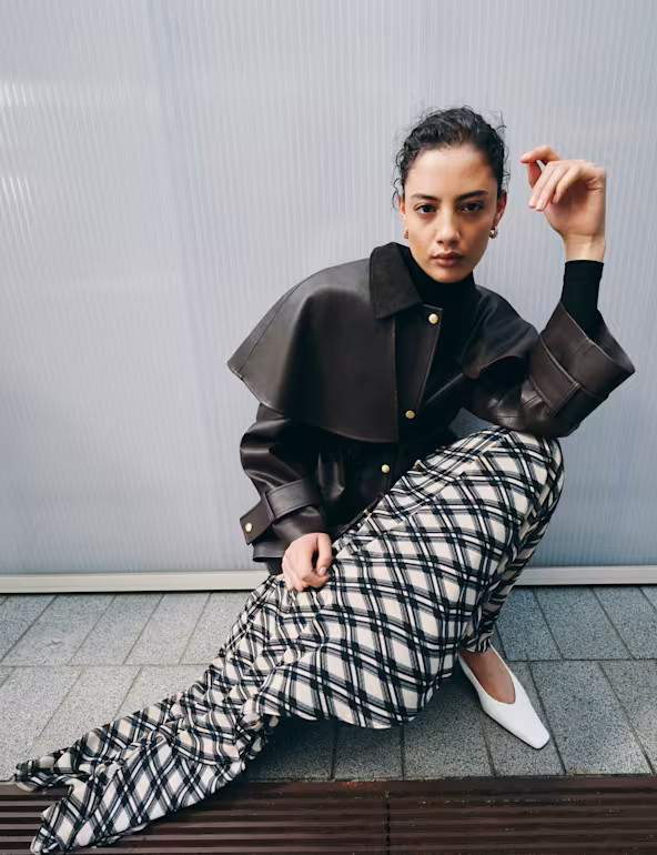 Faux Leather Collared Jacket | Marks & Spencer (UK)