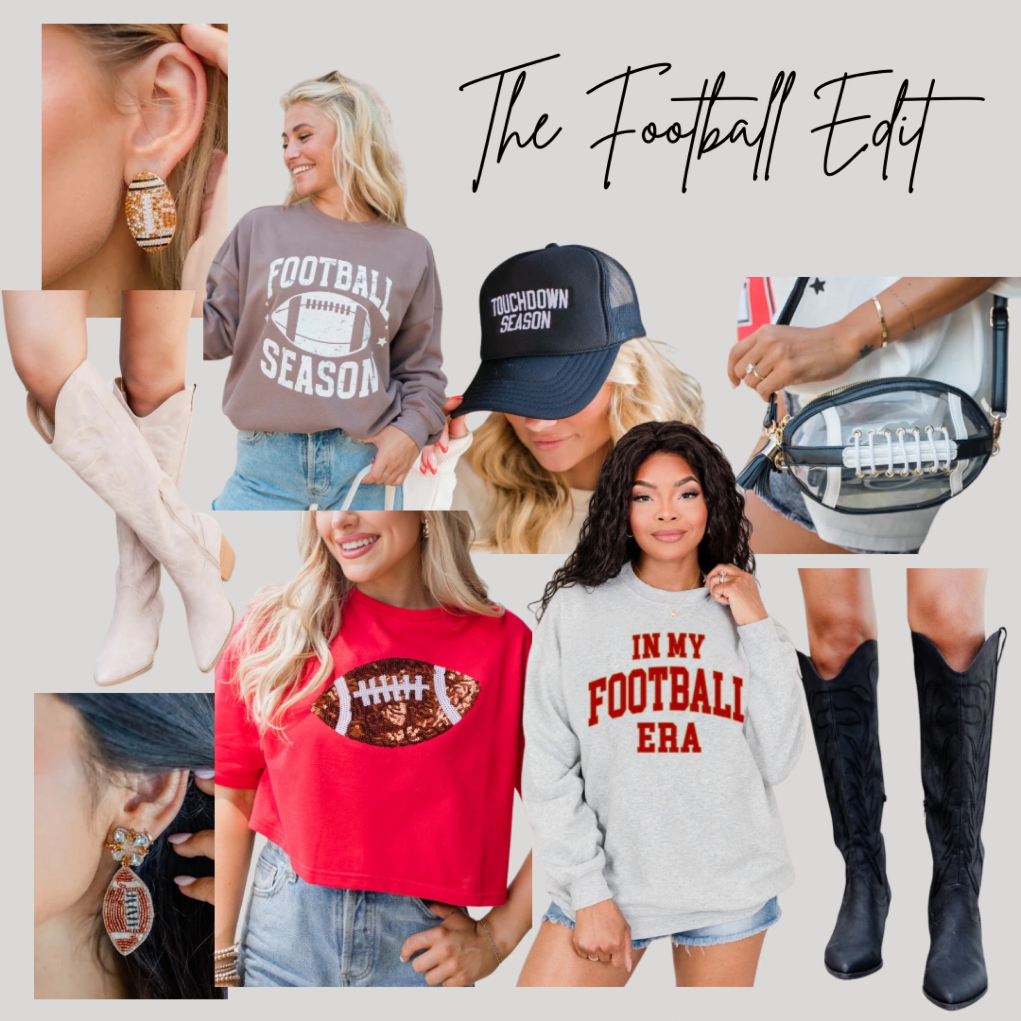 Game day outfits! Football game outfit, tailgate, college football, NFL, cowboy boots, sweatshirt, fall outfit #footballoutfit #gamedayoutfit #tailgateoutfit #falloutfit #clearbag

#LTKFindsUnder50 #LTKSaleAlert #LTKFallSale