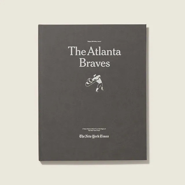 New York Times Custom Baseball Book, Atlanta Braves | UncommonGoods