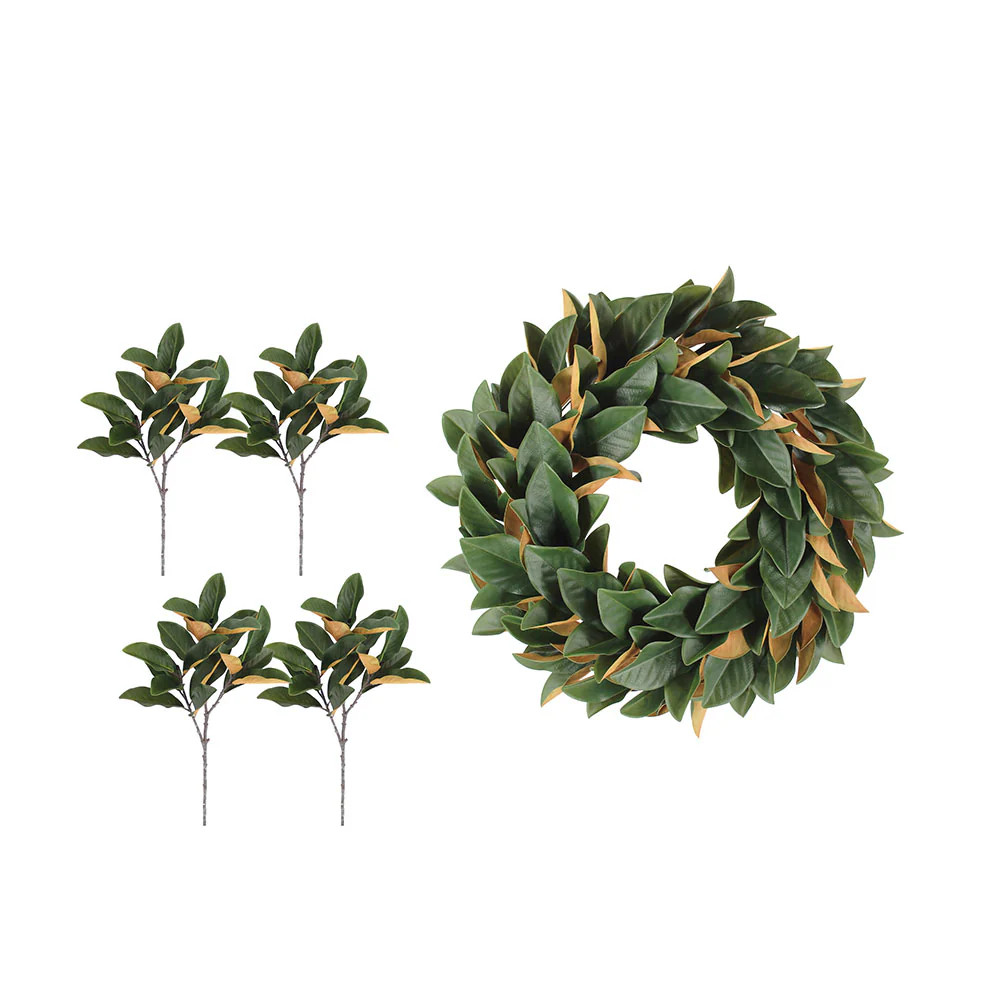 Magnolia Wreath & Stems – Timeless Greenery | CG Hunter