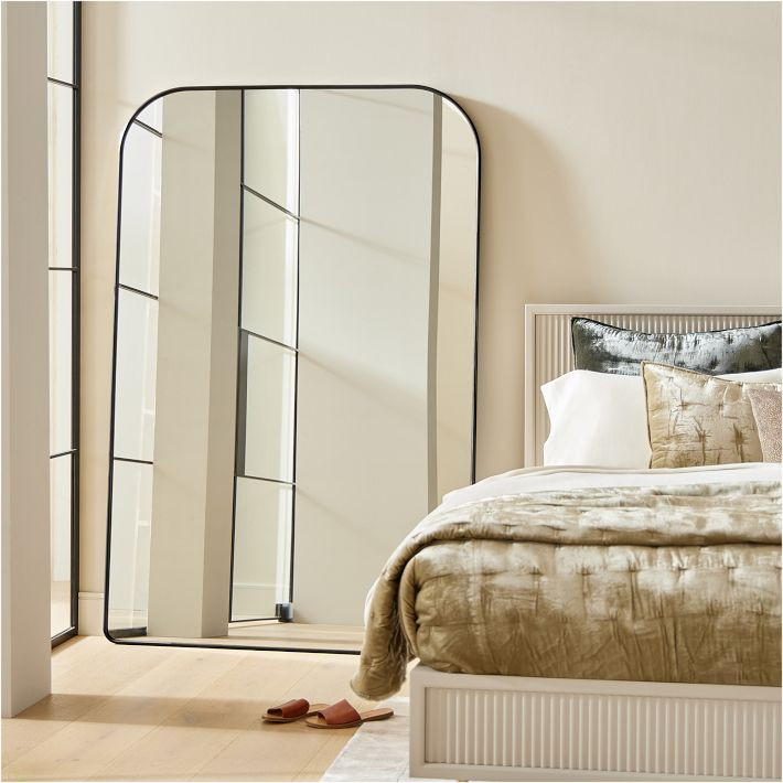 Streamline Oversized Wide Arch Metal Floor Mirror | West Elm (US)