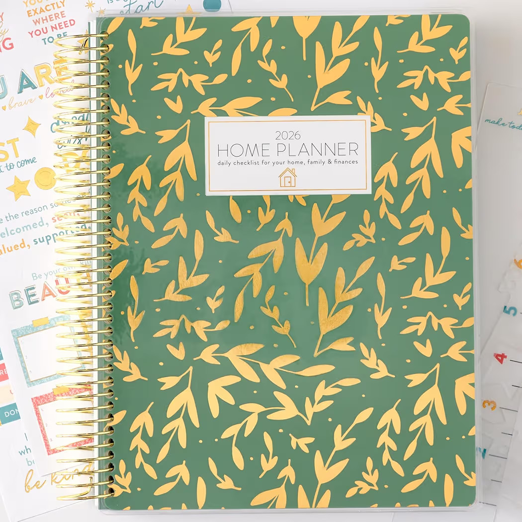 PPP Home Planner 2026 | 12-Month Weekly Calendar (Sunday Start) | Monthly Review & Seasonal Check... | Amazon (US)