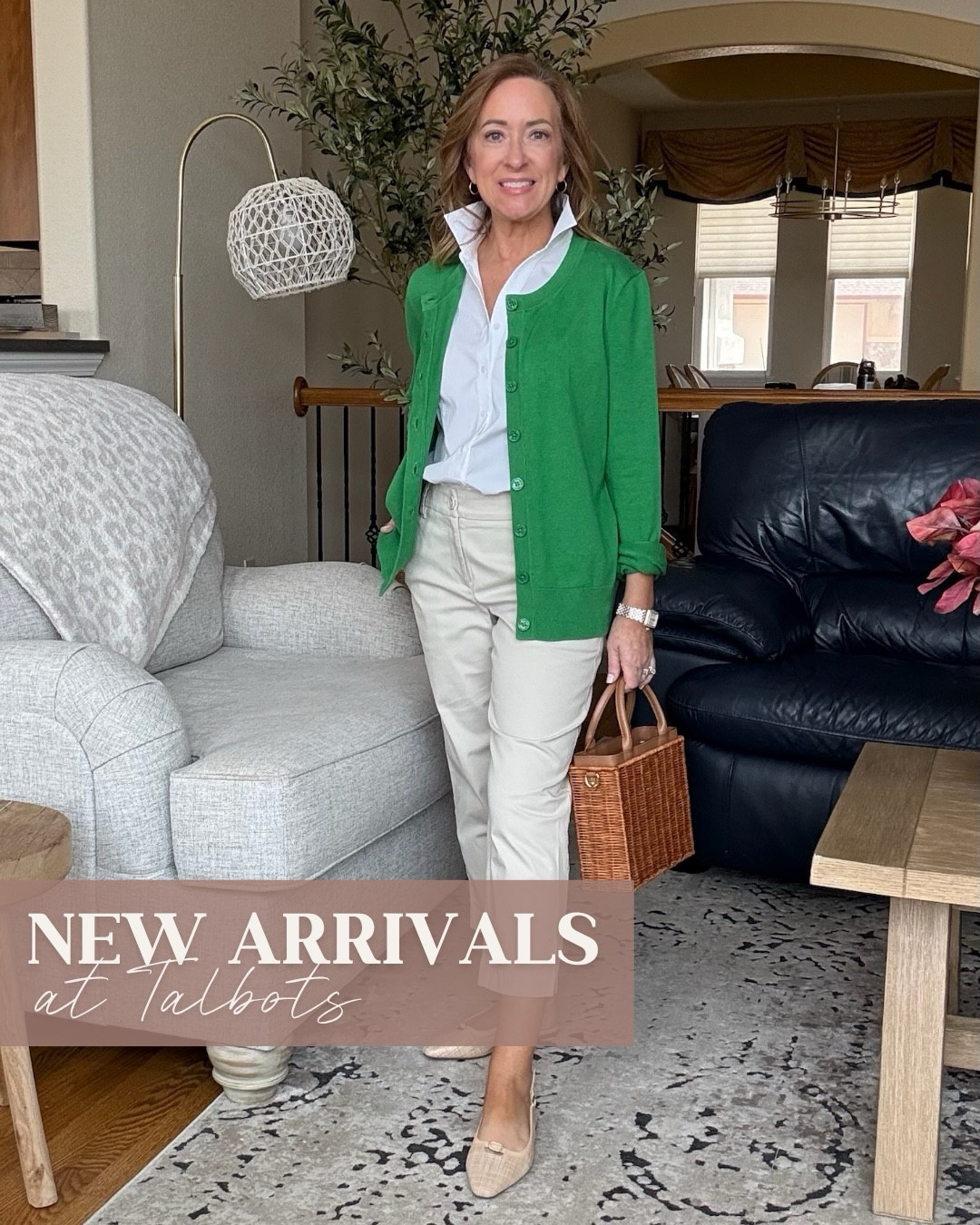 Need to update your wardrobe? These are my top picks from Talbots new arrivals!

A versatile caradigan layers perfectly with a sleeveless button down and a sleek pair of slacks! The wicker leather bag and neutral flats are a great addition for spring. 

Petite style, spring outfit ideas, fashion over 40

#LTKootd #LTKPetite #LTKOver40