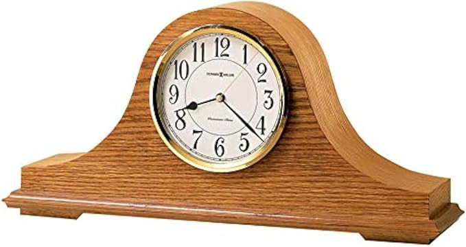 Howard Miller Echo Mantel Clock II, Westminster Chime Quartz Clock Movement, Black Numerals - Bat... | Amazon (US)