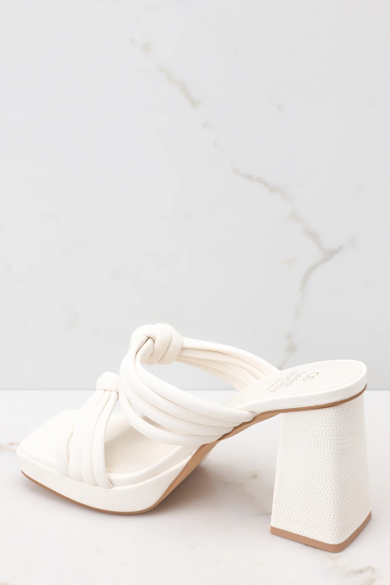 Made To Believe White Heels | Red Dress 