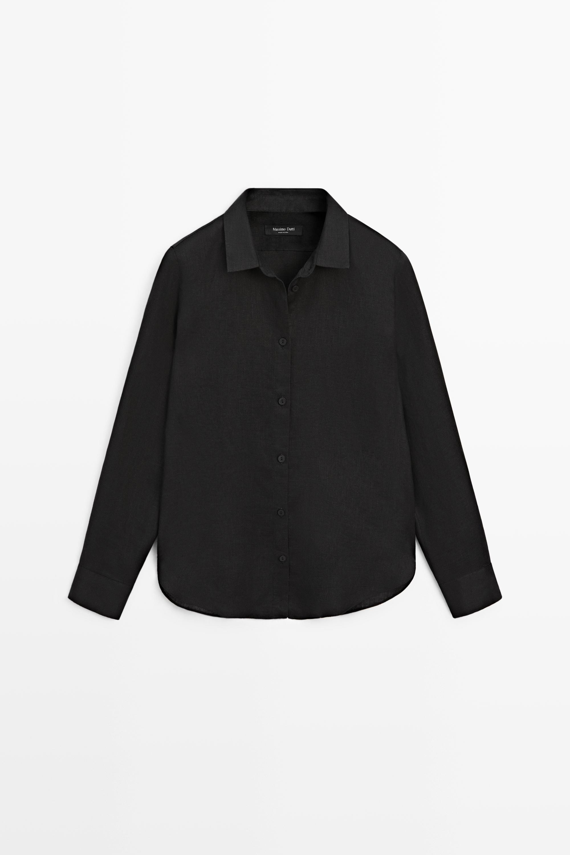 Flowing 100% linen shirt | Massimo Dutti UK