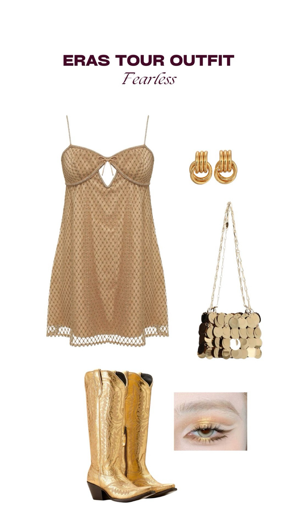 Eras Tour Outfit 🌼🧈🌟🐴

Taylor Swift, Fearless, Taylor Swift Concert outfit, gold, Taylor’s Version, Fearless Era, Fearless outfit inspo, Concert inspo 

#LTKItBag #LTKStyleTip #LTKParties