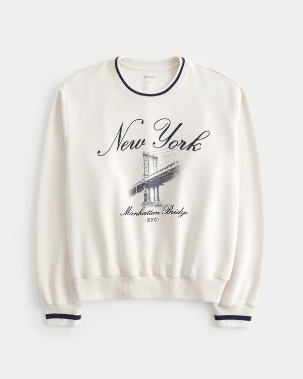 Easy New York Graphic Crew Sweatshirt | Hollister (US)