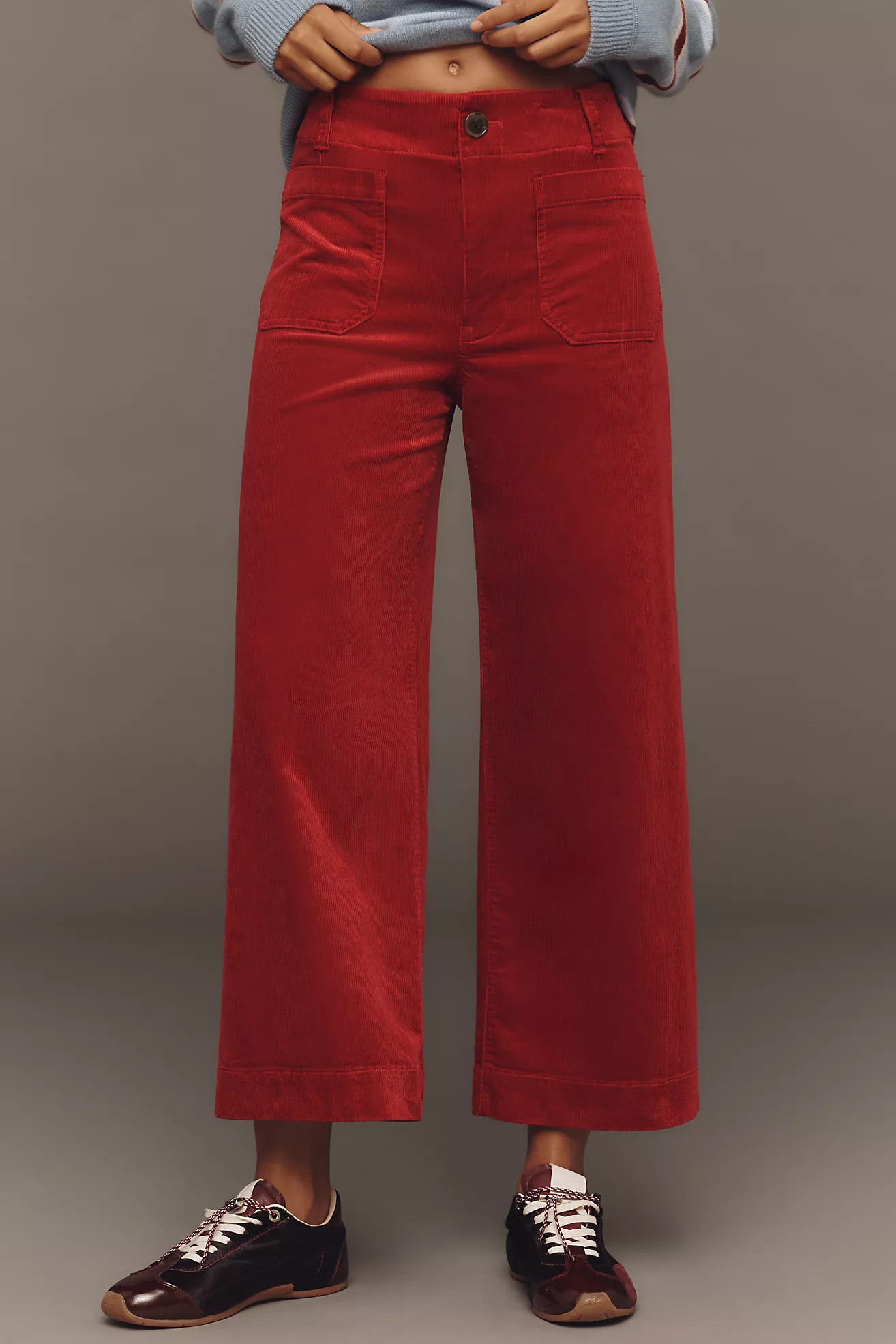 The Colette Corduroy Crop Wide-Leg Pants by Maeve | Anthropologie (US)