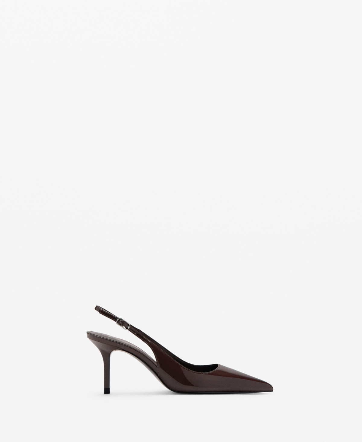 Mango Women's Patent Heeled Shoes - Chocolate | Macy's