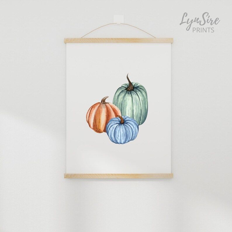 Fall Pumpkin Print Decor Pumpkin Printable Wall Art - Etsy | Etsy (US)