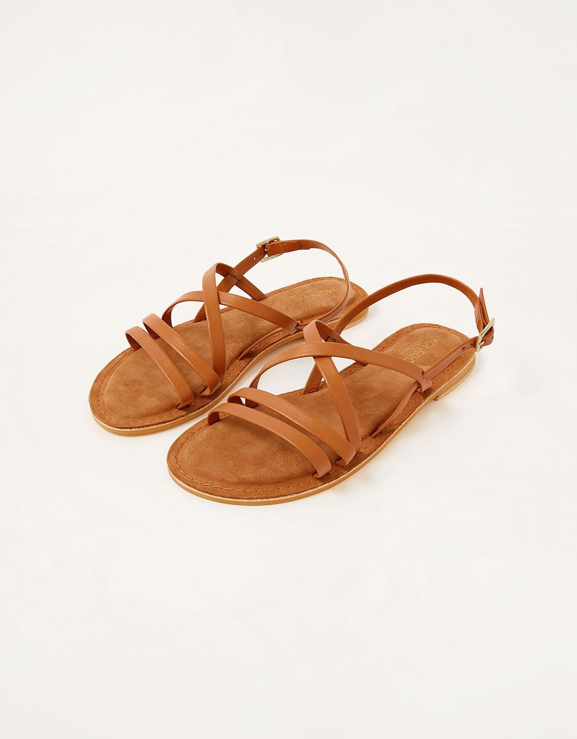 Cross-Over Leather Sandals Tan | Monsoon (UK)