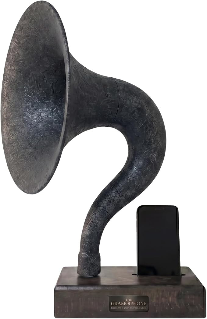 Handmade Acoustic Phone Speaker, Gramophone Phone Amplifier, Vintage Passive Speaker for Home Dec... | Amazon (US)