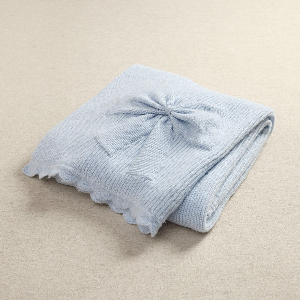 LoveShackFancy Knit Bow Throw | Pottery Barn Teen