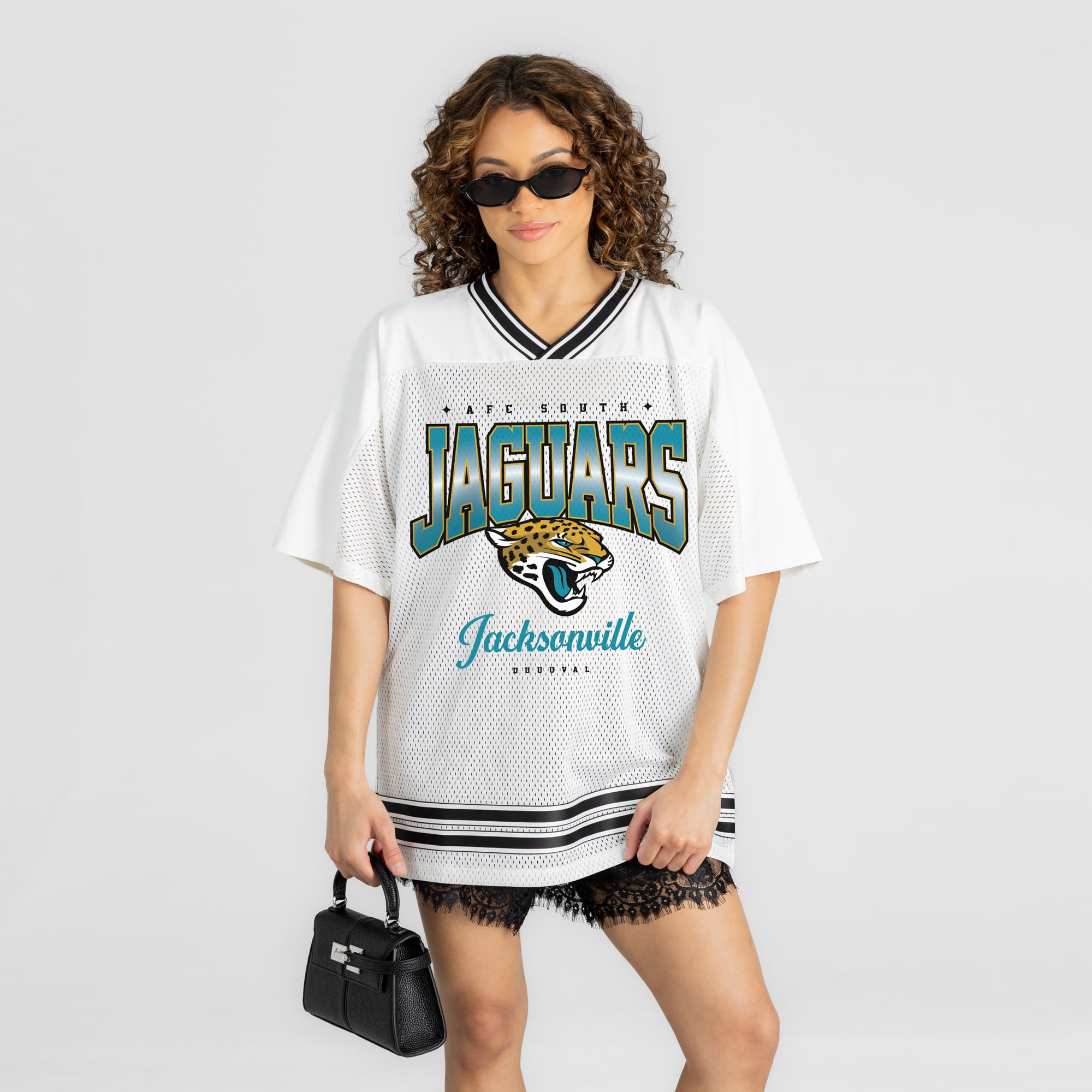 Jacksonville Jaguars Gameday Couture Women's  Squad Mentality V-Neck Sports Mesh Fashion Jersey -... | Fanatics
