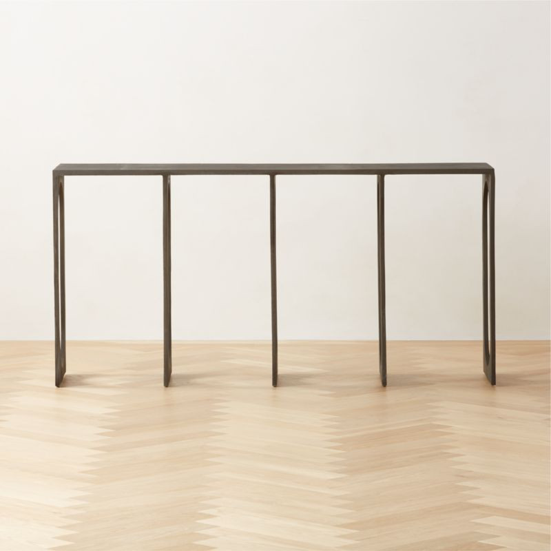 Grado Black Metal Console Table 60.75" + Reviews | CB2 | CB2