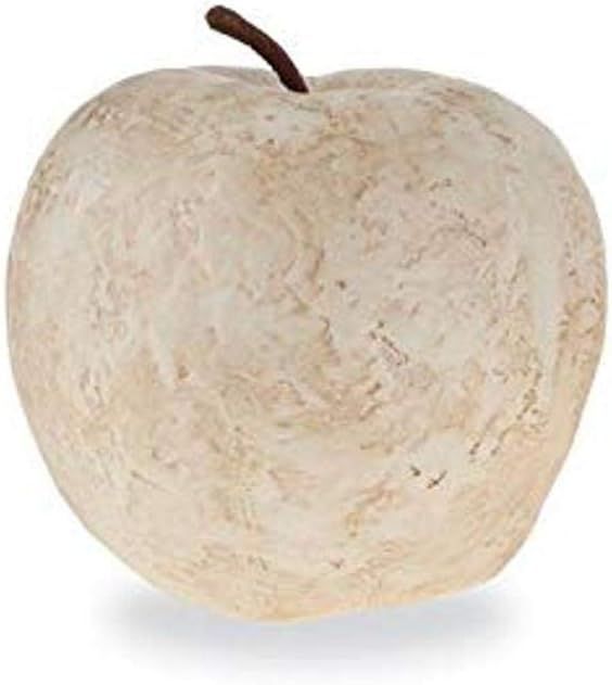Mud Pie Large Paper Mache Apple, White | Amazon (US)