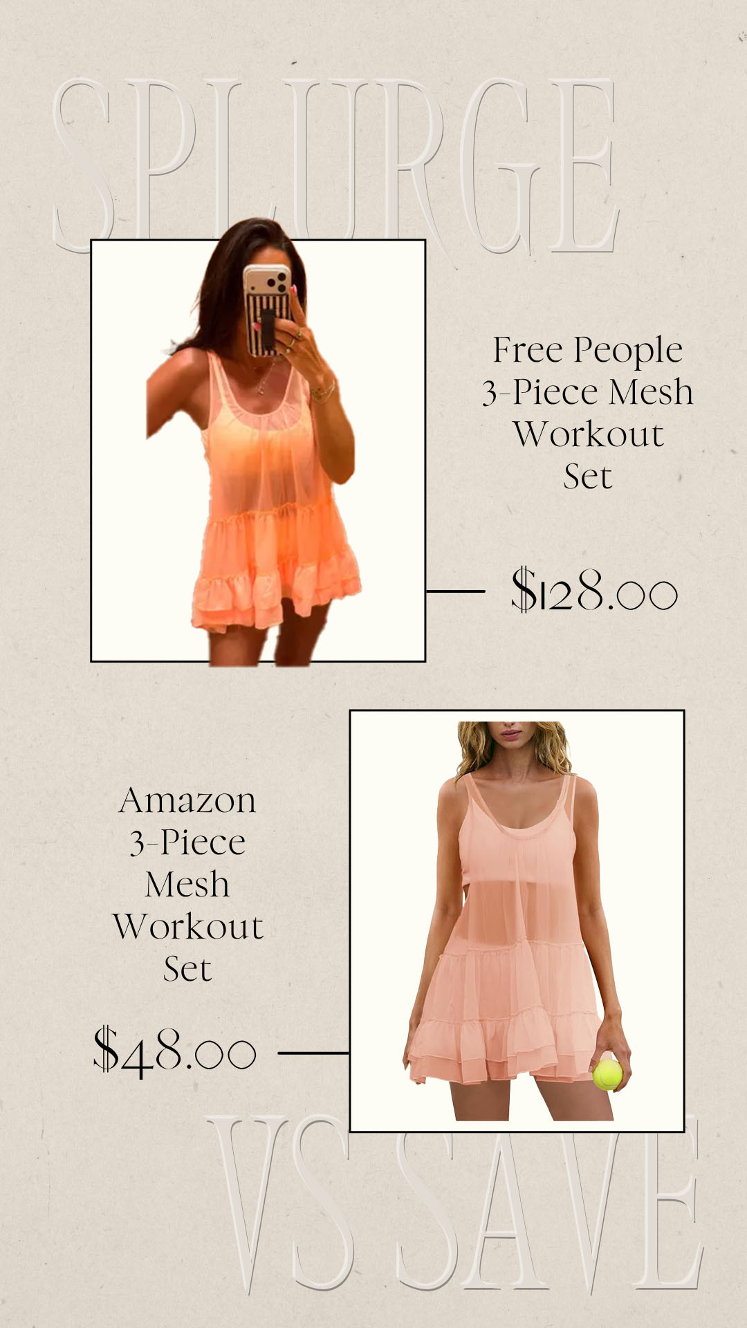 Splurge vs Save | Save vs Splurge | 3-Piece Workout Set | Free People Look for Less | FP Similar  

 #LTKootd #LTKSeasonal