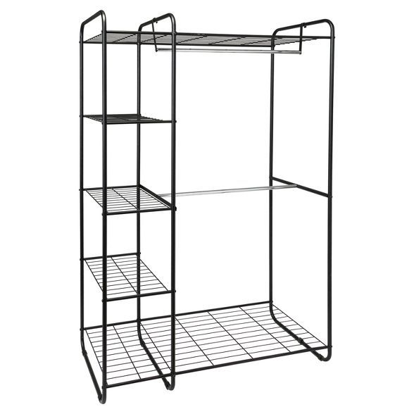 Freestanding Closet Black/Silver - Room Essentials™ | Target