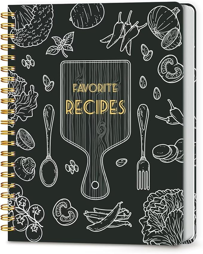 LuBudingJoy Blank Recipe Notebook to Write in Your Own Recipes, Full Page Sprial Hardcover Person... | Amazon (US)