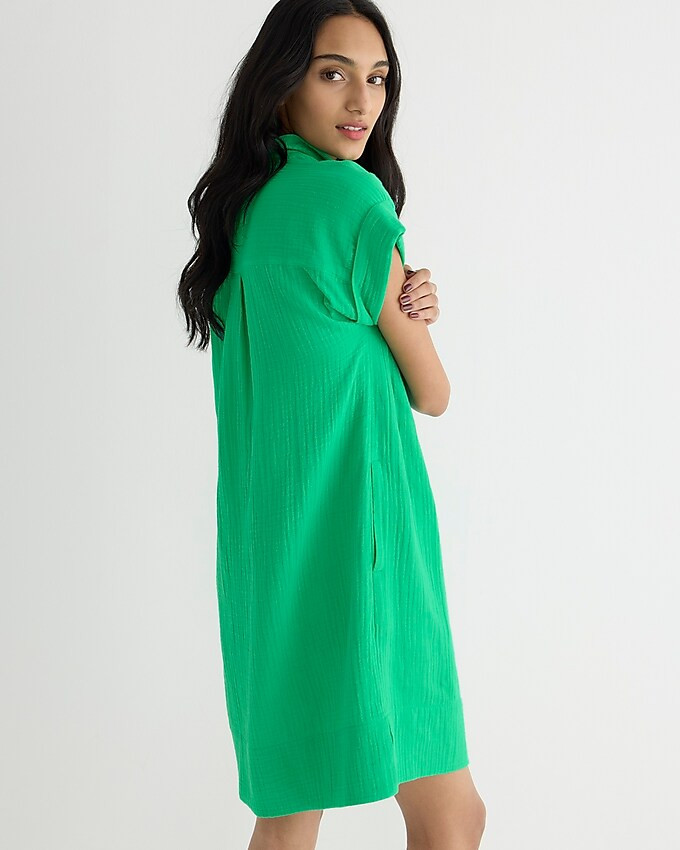 Petite V-neck shirtdress in soft gauze | J. Crew US