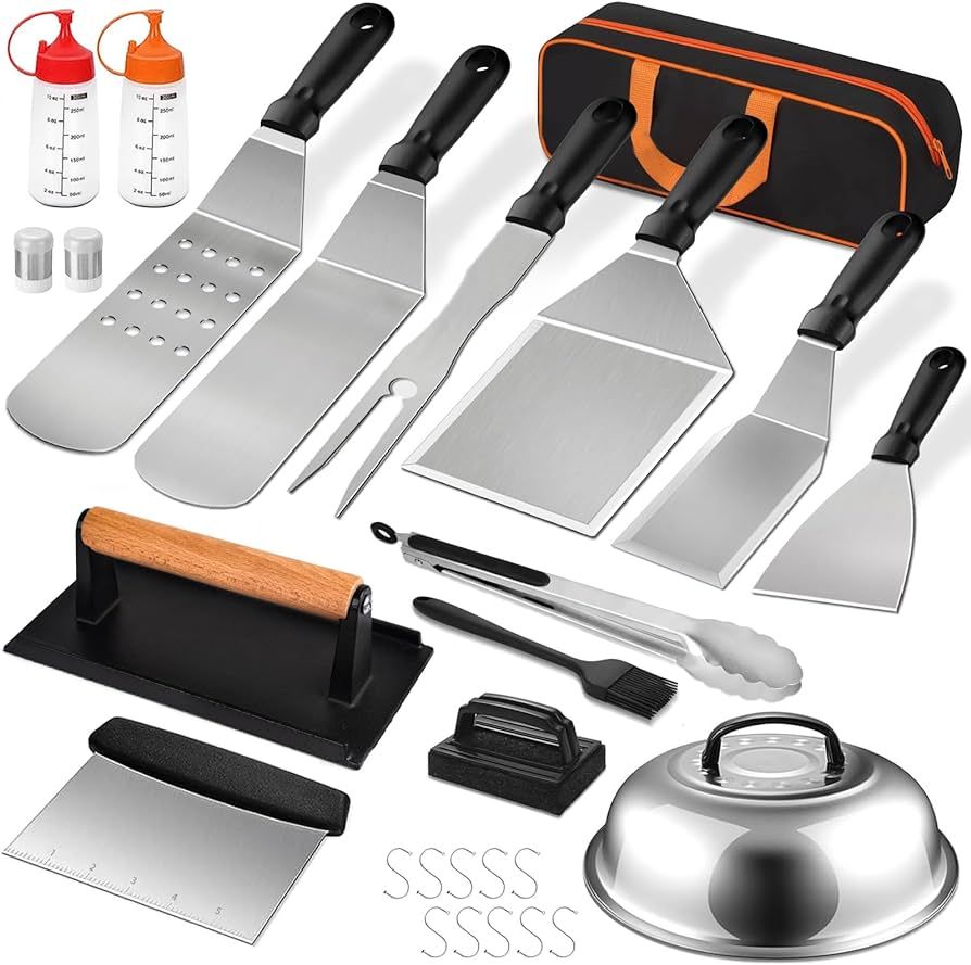 Blackstone Griddle Accessories Kit, 27Pcs Grilling Accessories Set for Blackstone and Camp Chef, ... | Amazon (US)