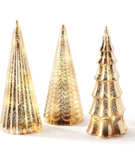 Gold mercury glass Christmas tree with fairy lights, Christmas decor, holiday decor, Christmas trees

#LTKHoliday #LTKhome