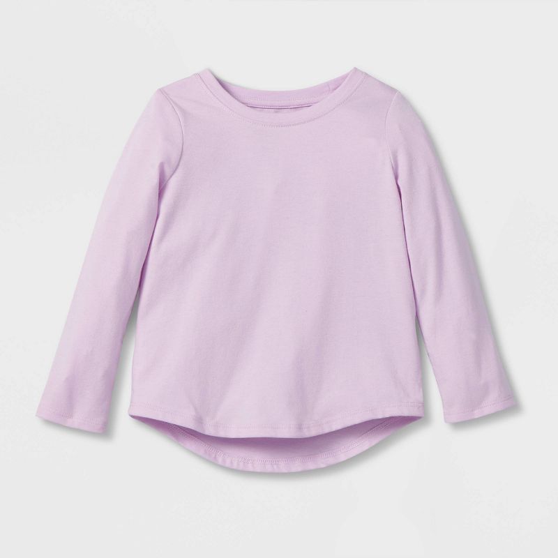 Toddler Girls' Solid Long Sleeve T-Shirt - Cat & Jack™ | Target