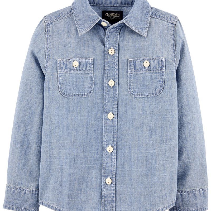 Knit Denim Button-Front Shirt | Carter's