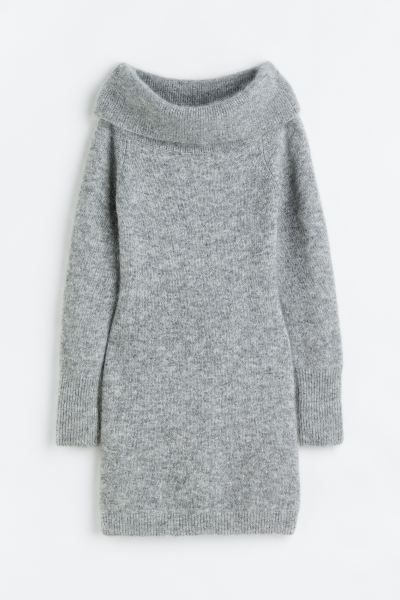 Knitted off-the-shoulder dress | H&M (DE, AT, CH, NL, FI)