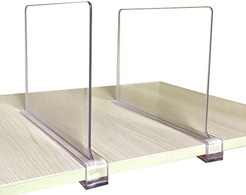 CY craft Shelf Dividers for Closets, Clear Acrylic Shelf Divider for Wood Shelves and Clothes Org... | Amazon (US)